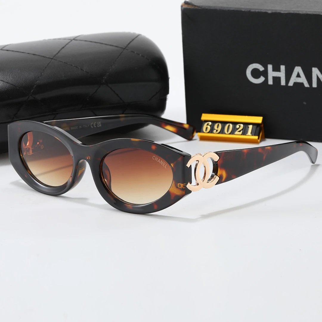 Chanel Black Tinted Lens Square Sunglasses, Polished Frame Style 27