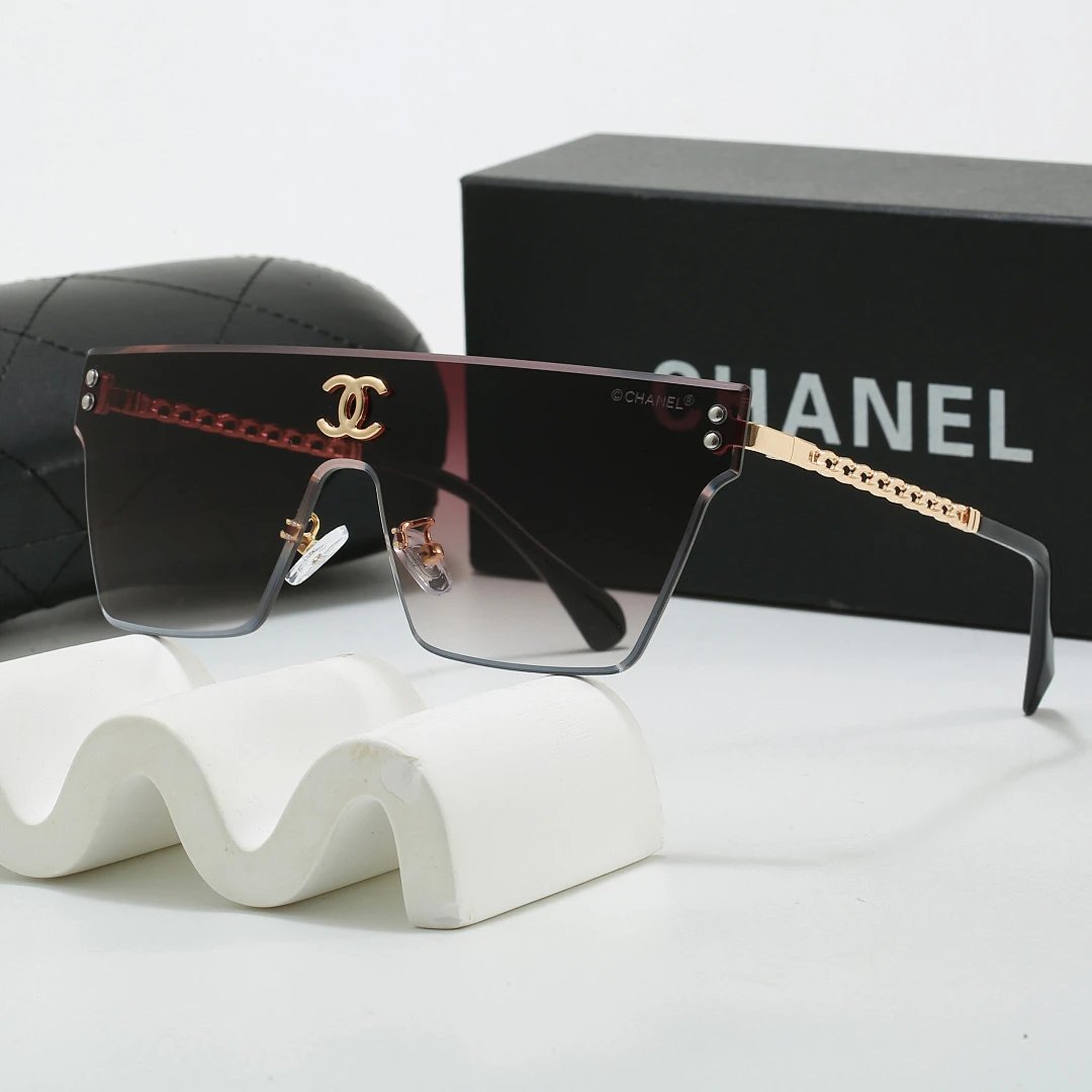 Chanel Black Tinted Lens Designer Sunglasses, Polished Frame Style 03