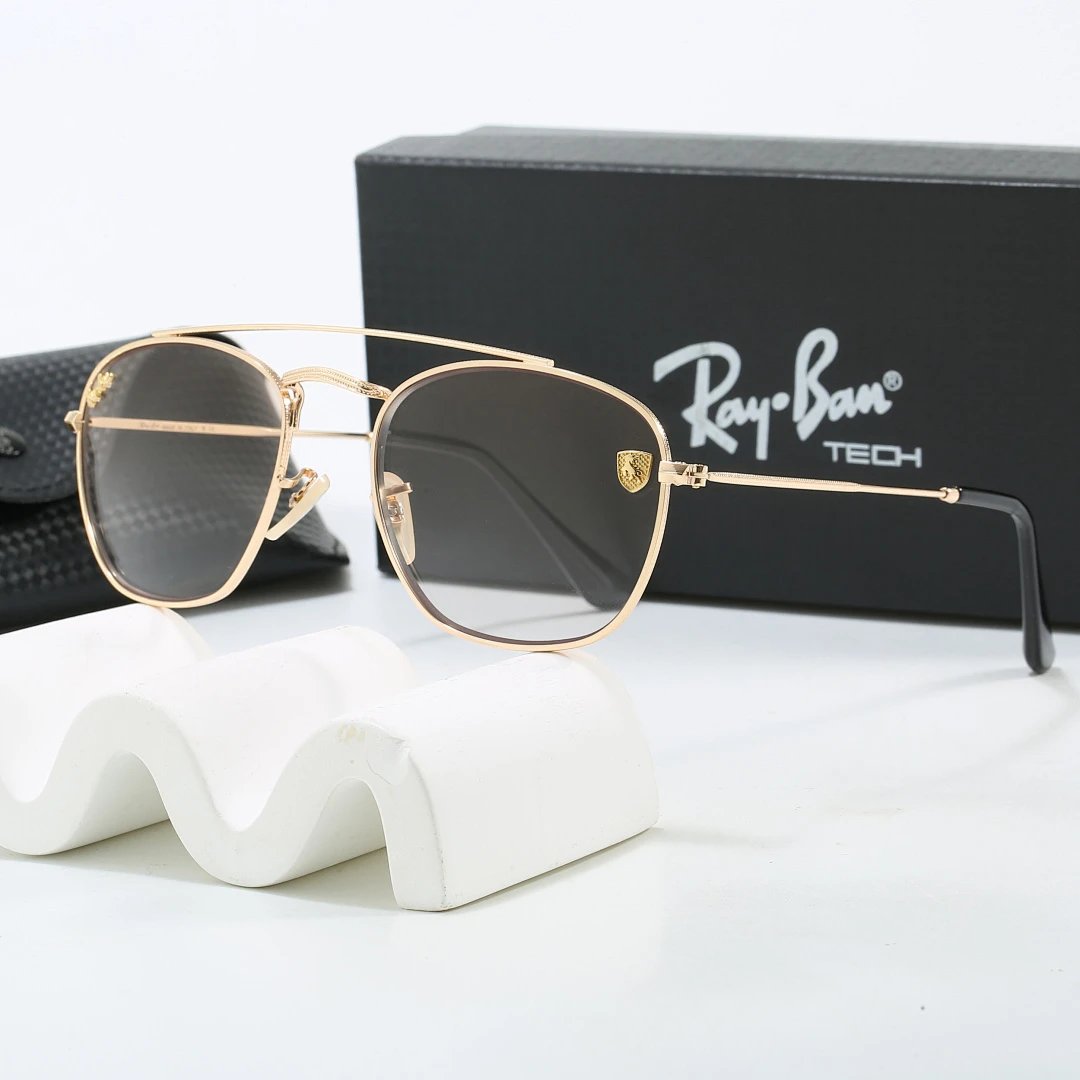 Ray-Ban Black Tinted Lens Metal Frame Sunglasses, Classic Style 02