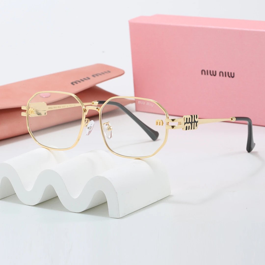 Miu Miu Brown Tinted Lens Square Sunglasses, Polished Frame Style 08