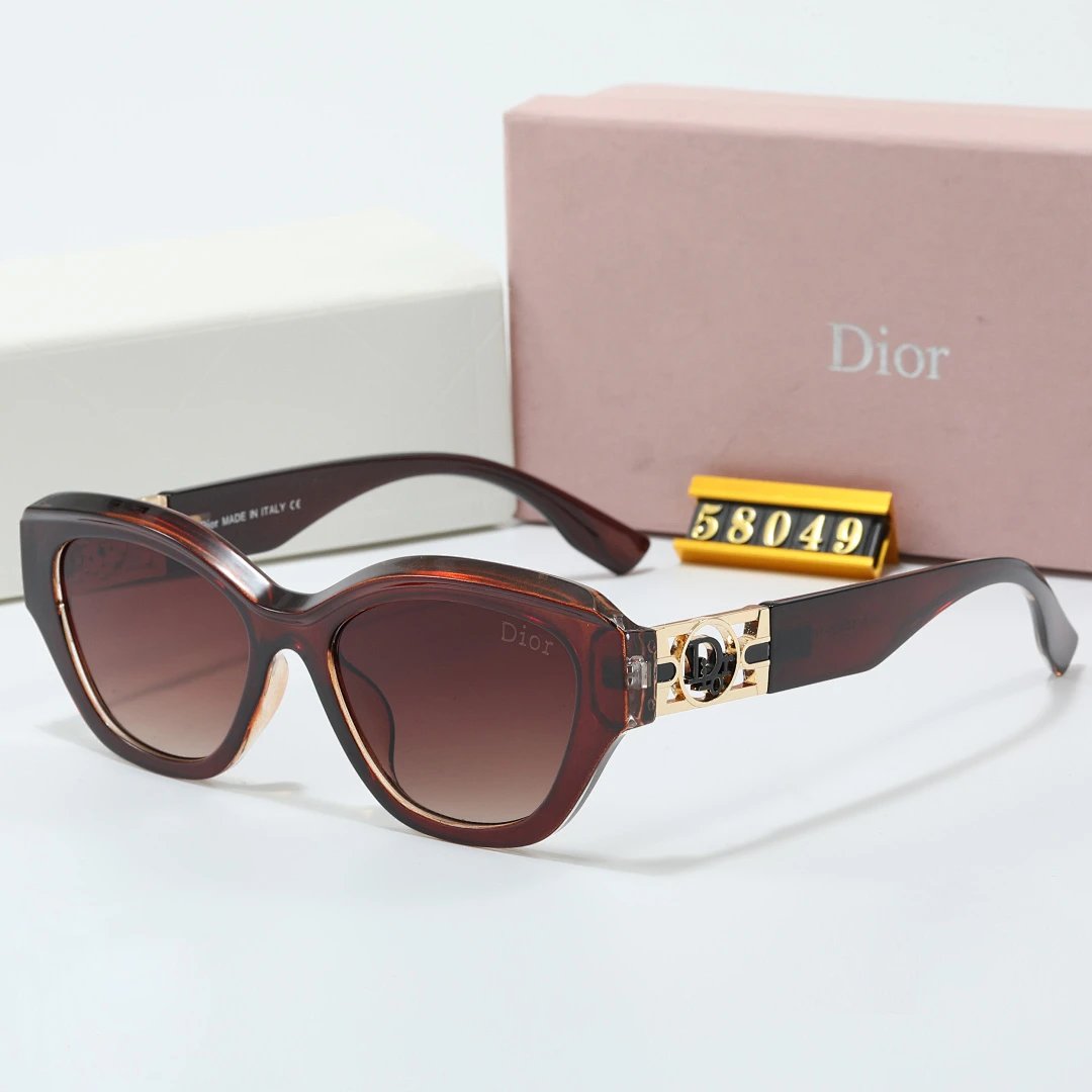Dior Tinted Lens Square Sunglasses, Polished Frame Style 25
