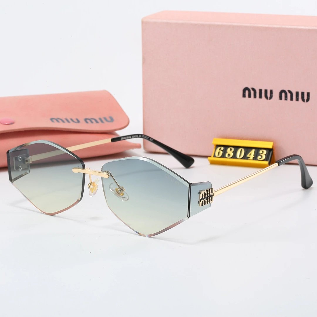 Miu Miu Brown Tinted Lens Square Sunglasses, Polished Frame Style 26