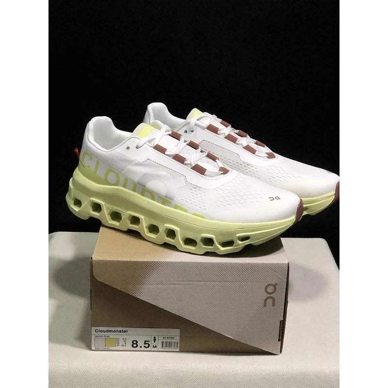 On Cloudmonster 1 Men's Cushioned Everyday Shoe White Gray - Style 18