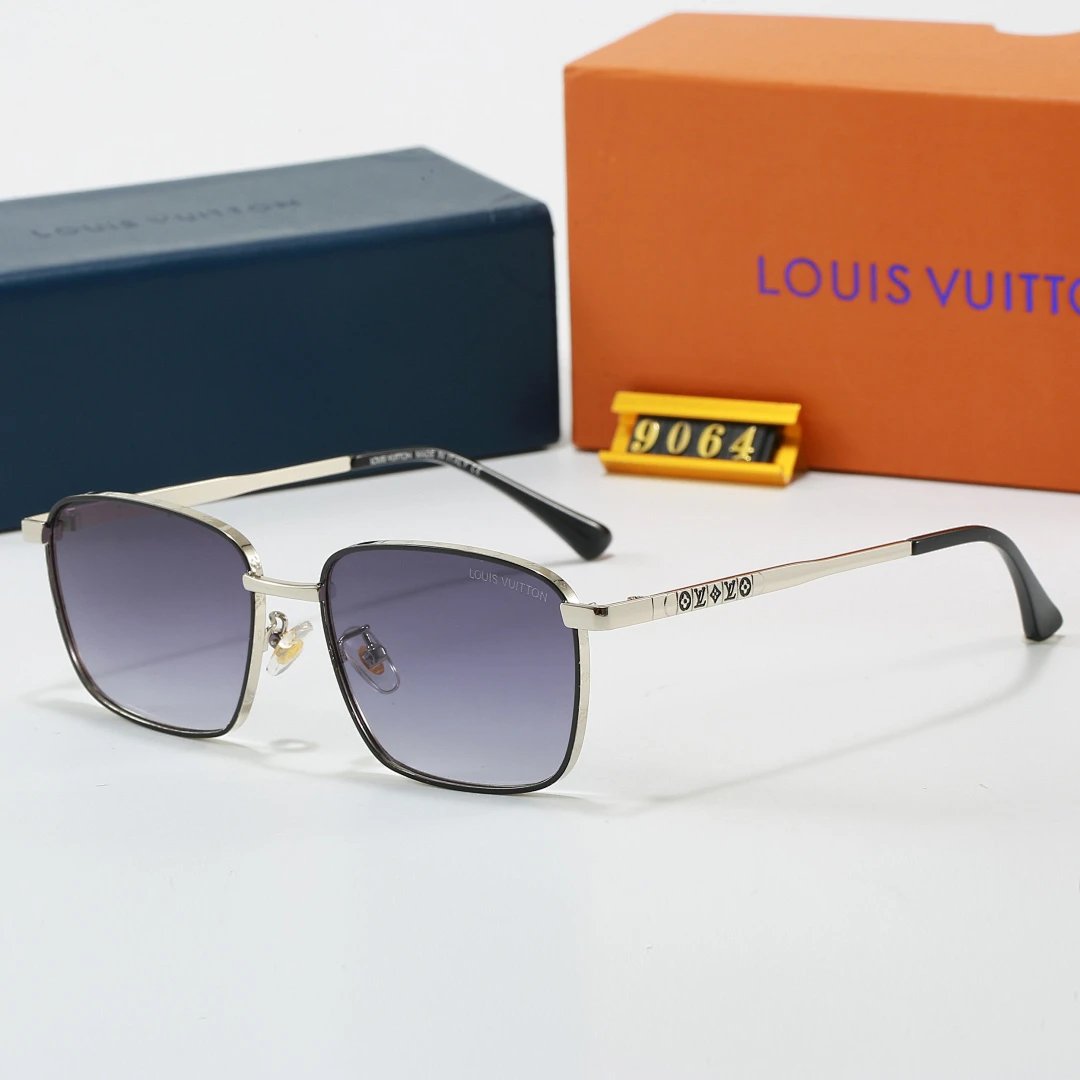 Louis Vuitton Brown Tinted Lens Square Sunglasses, Polished Frame Style 27