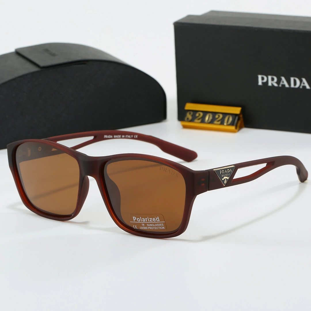 Prada Tinted Lens Square Sunglasses, Polished Frame Style 11