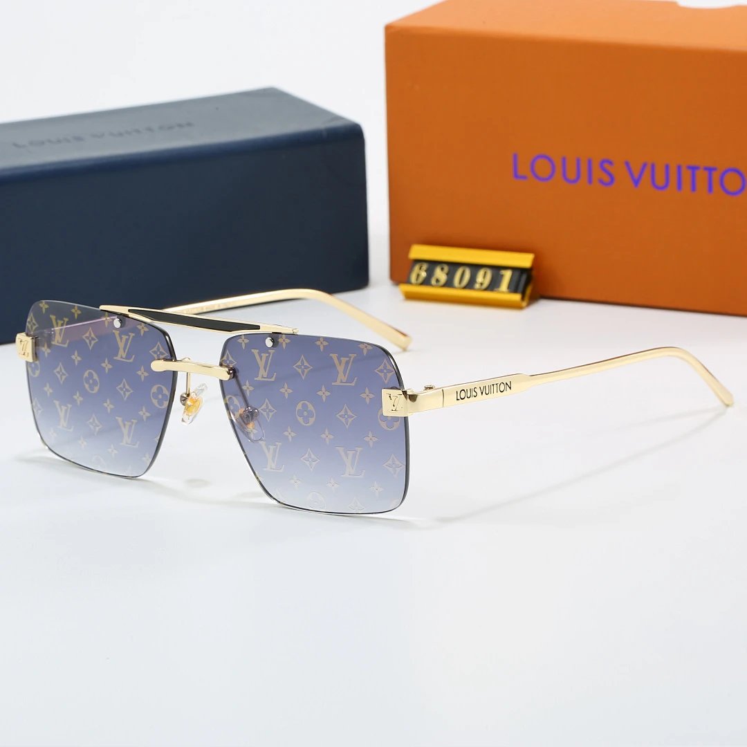 Louis Vuitton Brown Tinted Lens Square Sunglasses, Polished Frame Style 31