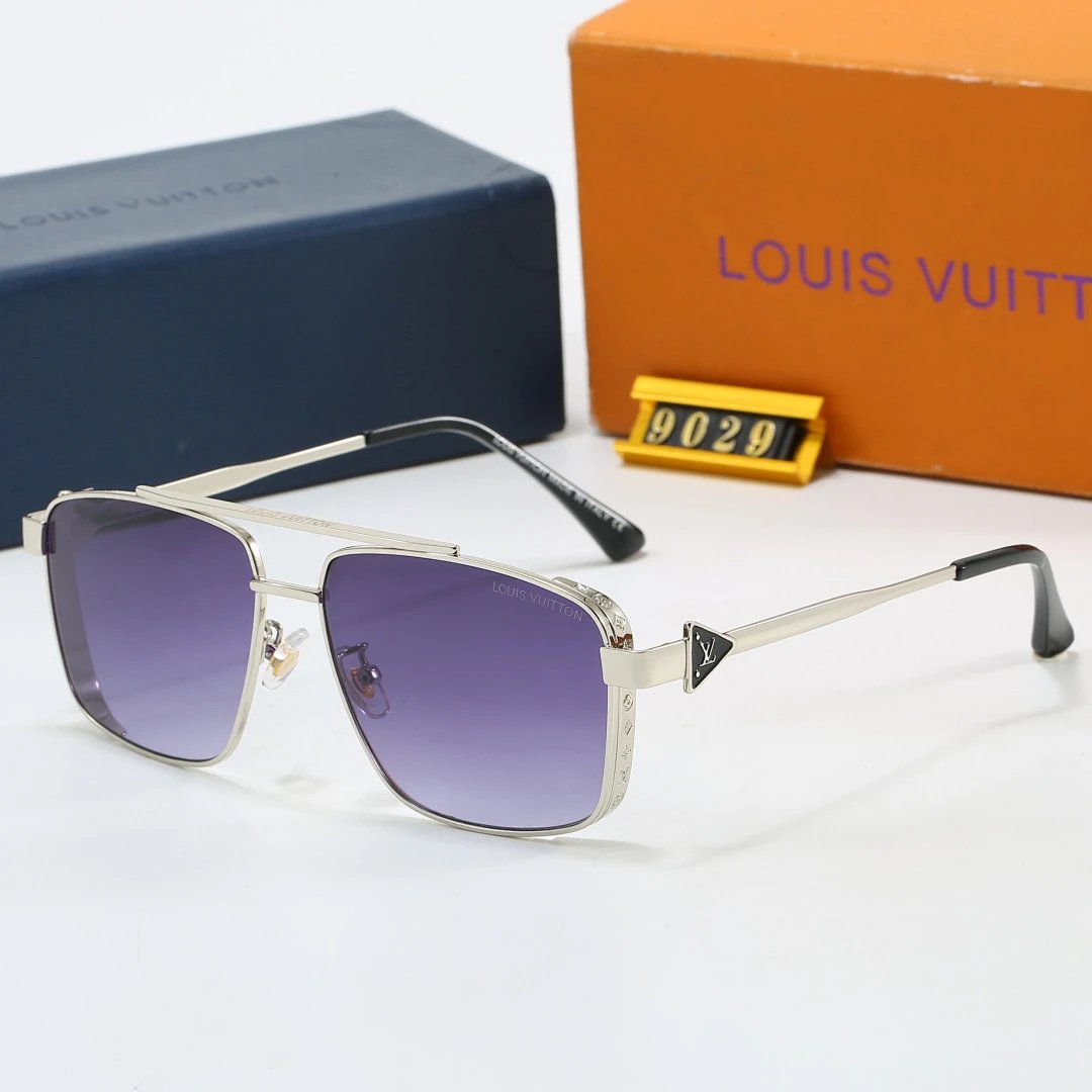 Louis Vuitton Brown Tinted Lens Square Sunglasses, Polished Frame Style 30