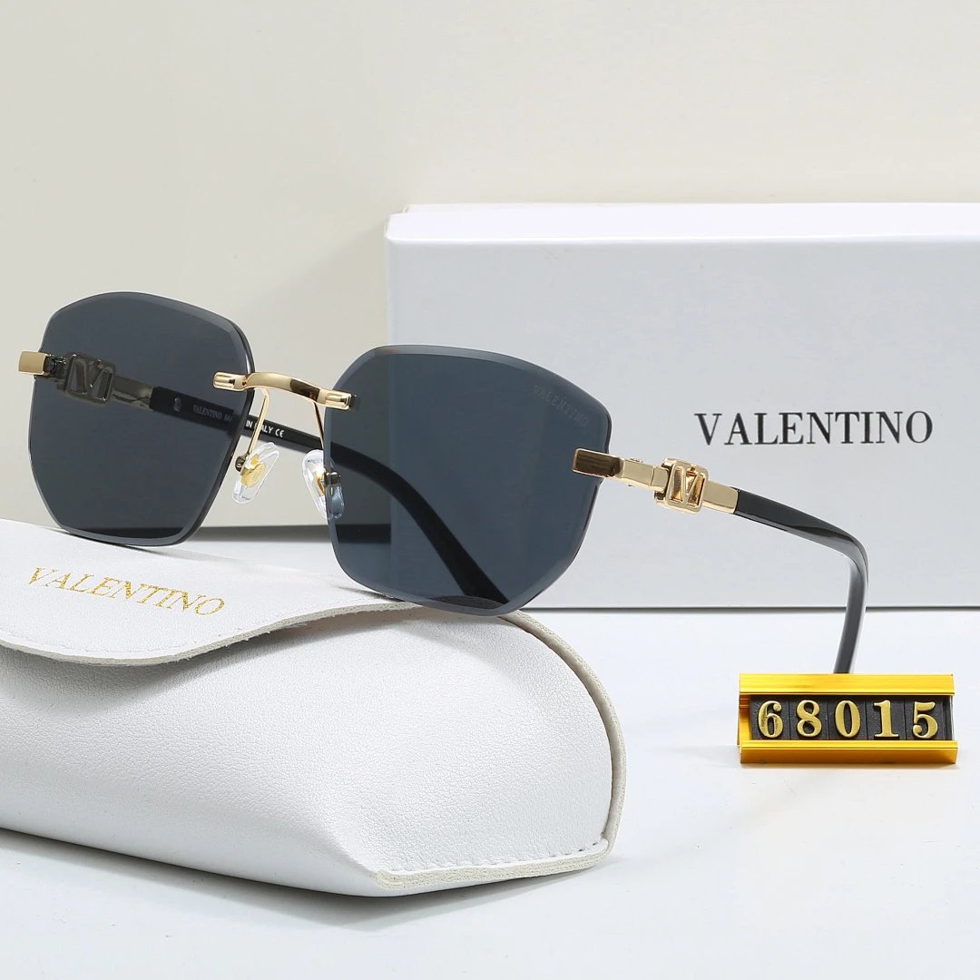 Valentino Black Tinted Lens Square Sunglasses, Polished Frame Style 14