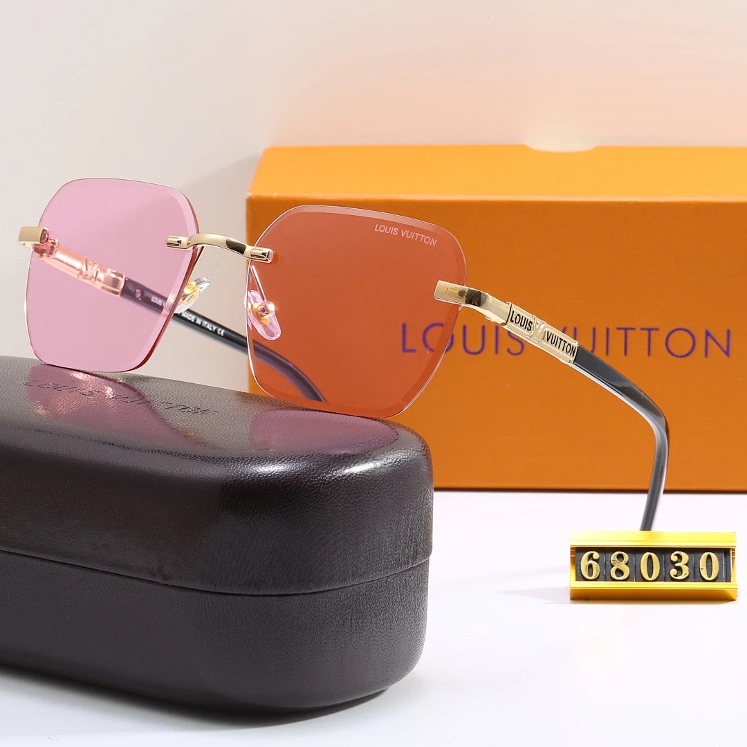 Louis Vuitton Brown Tinted Lens Square Sunglasses, Polished Frame Style 21