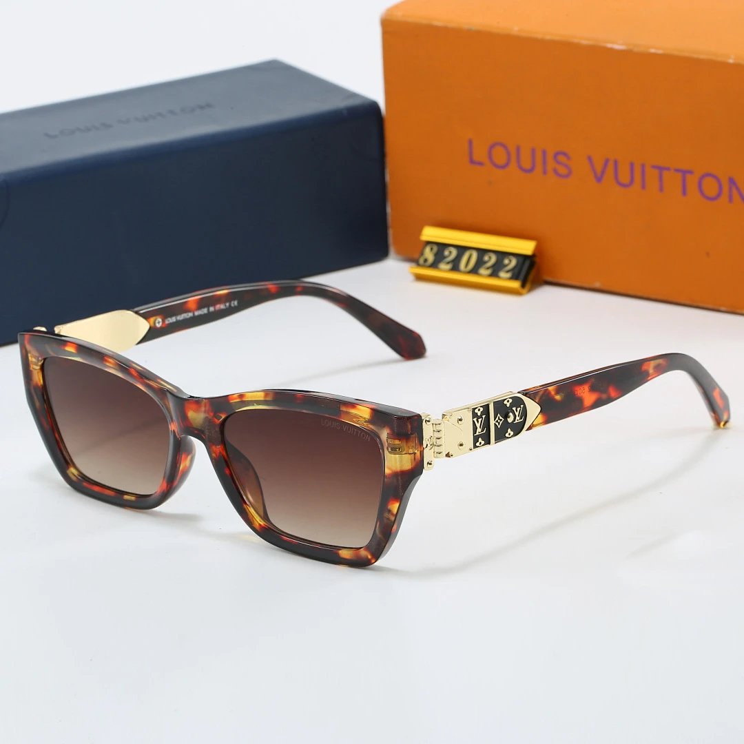 Louis Vuitton Brown Tinted Lens Square Sunglasses, Polished Frame Style 09