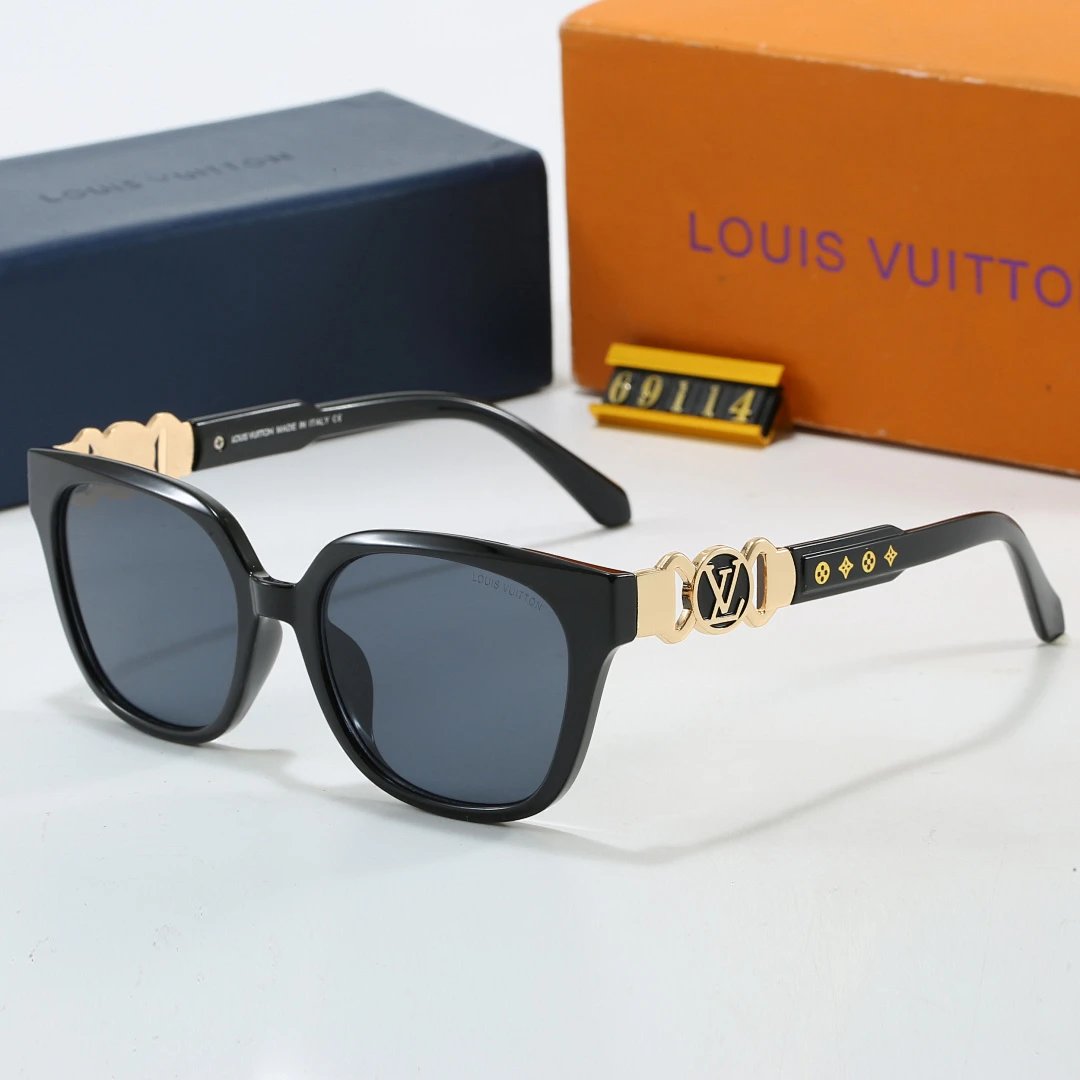 Louis Vuitton Tinted Lens Square Sunglasses, Polished Frame Style 07