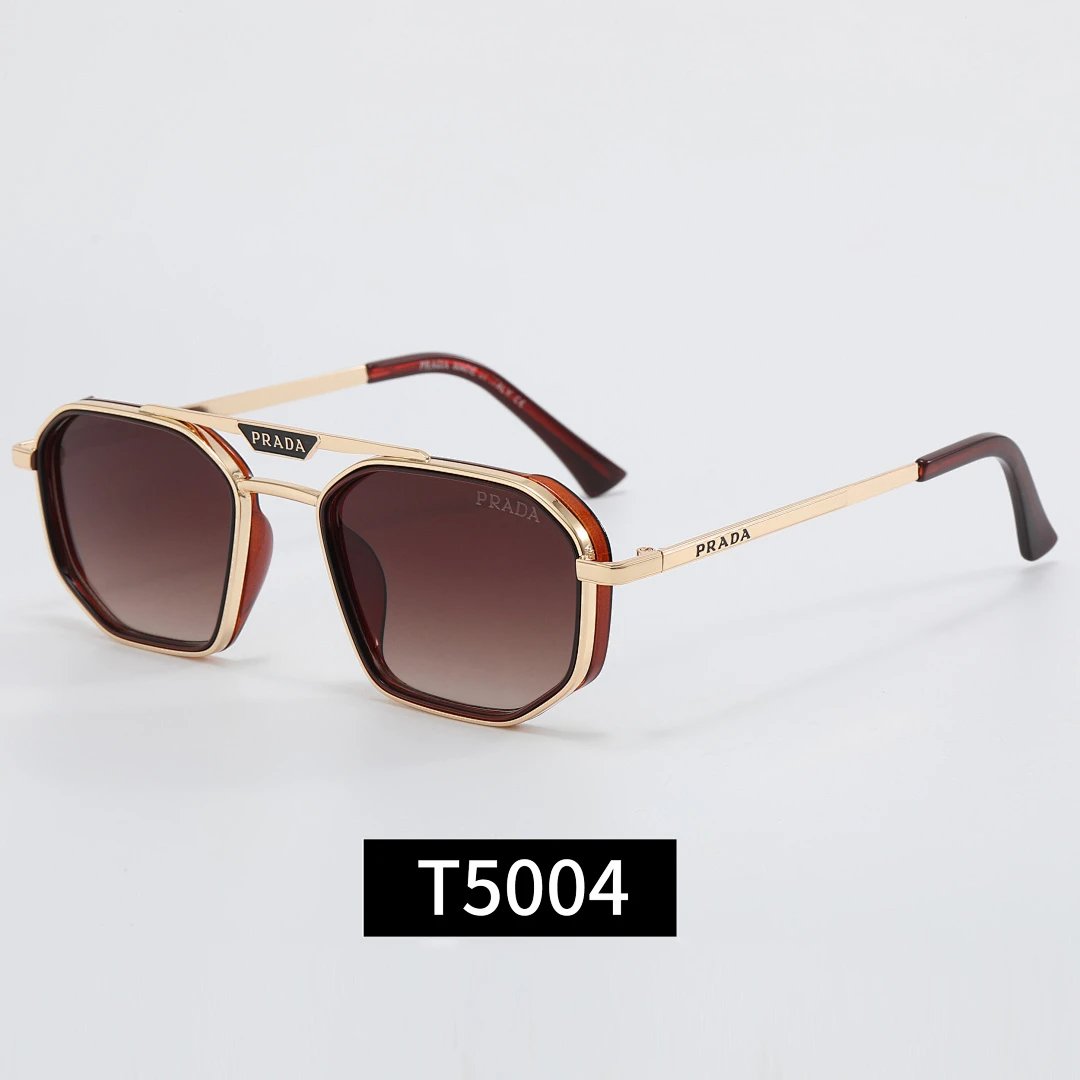 Prada Tinted Lens Square Sunglasses, Polished Frame Style 26