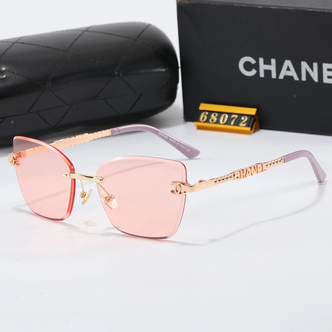 Chanel Black Tinted Lens Square Sunglasses, Polished Frame Style 38