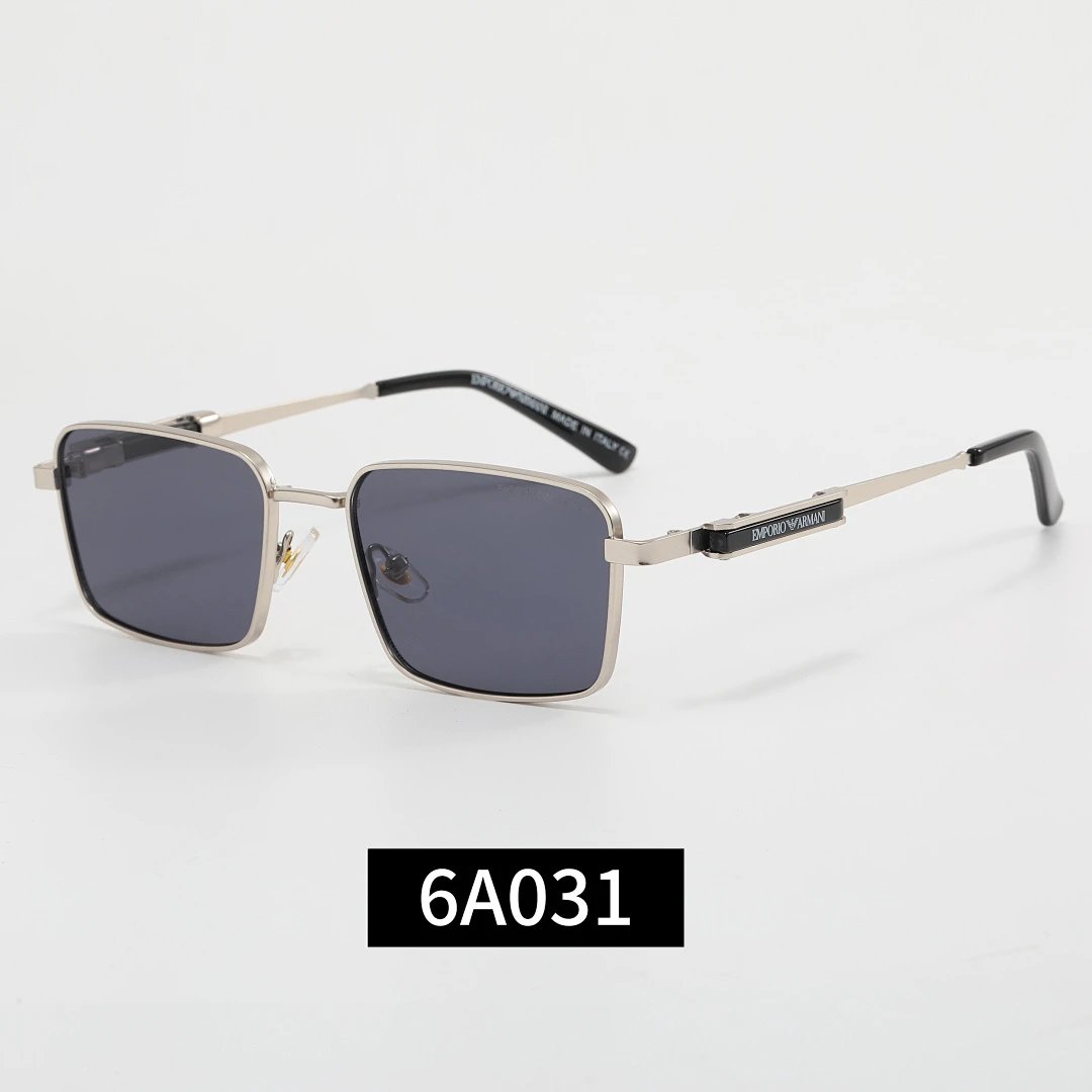 Armani Black Tinted Lens Square Sunglasses, Polished Frame Style 08