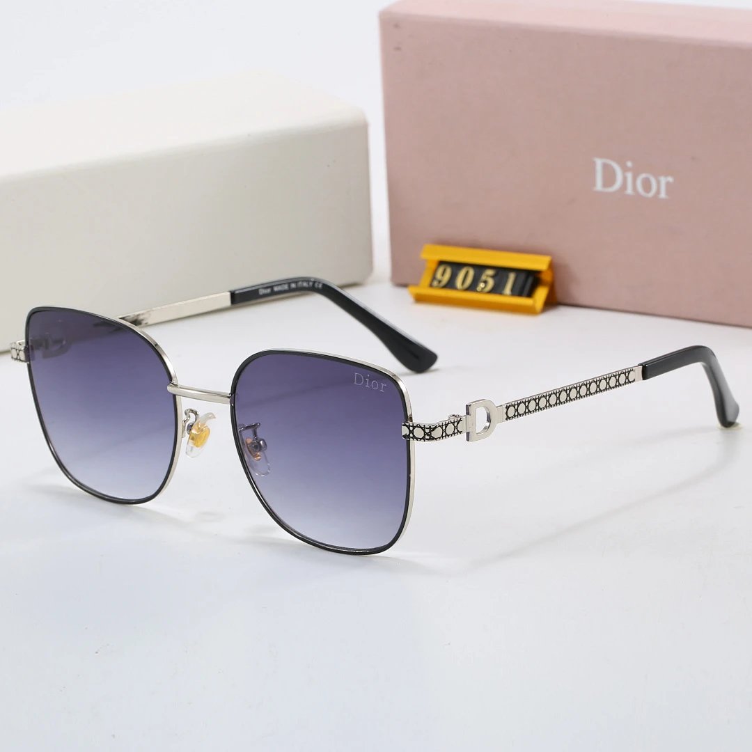 Dior Gray Tinted Lens Square Sunglasses, Polished Frame Style 17