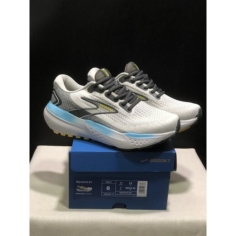 Brooks Glycerin 21 Running Shoes Grey Teal - Style 16