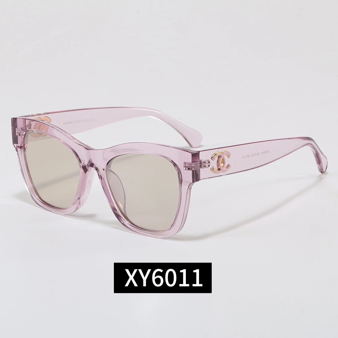 Chanel Black Tinted Lens Square Sunglasses, Polished Frame Style 23