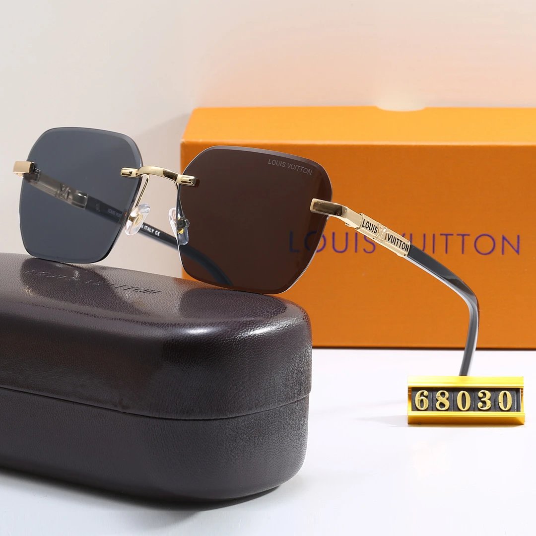 Louis Vuitton Tinted Lens Square Sunglasses, Polished Frame Style 24