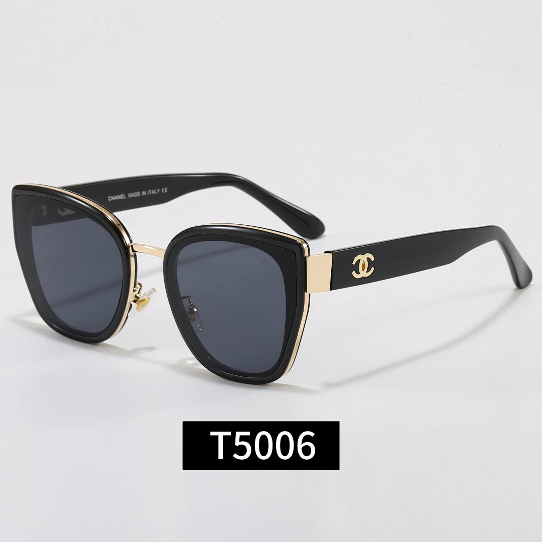 Chanel Black Tinted Lens Square Sunglasses, Polished Frame Style 21