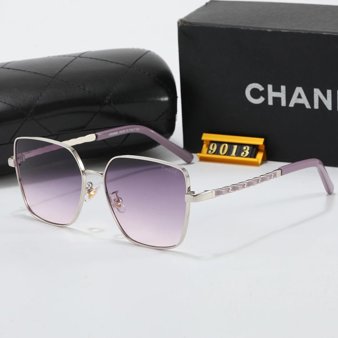 Chanel Black Tinted Lens Square Sunglasses, Polished Frame Style 15
