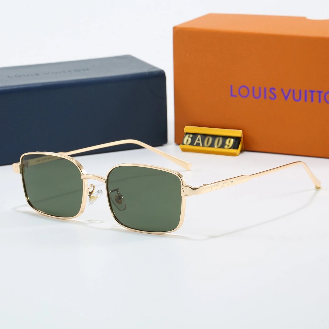Louis Vuitton Black Tinted Lens Square Sunglasses, Polished Frame Style 01