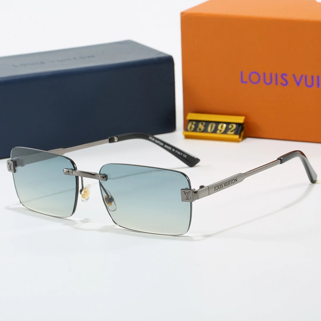Louis Vuitton Brown Tinted Lens Designer Sunglasses, Polished Frame Style 02