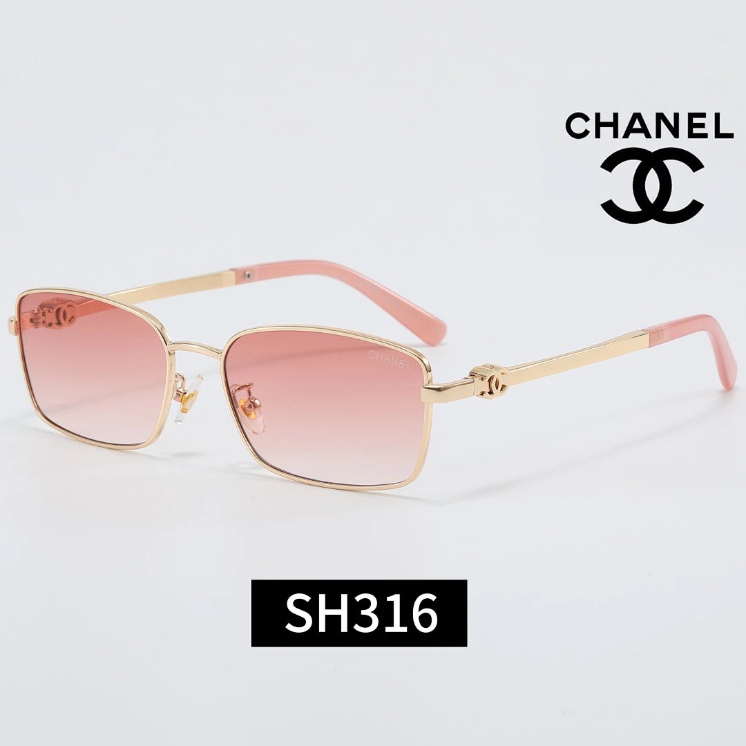 Chanel Black Tinted Lens Designer Sunglasses, Polished Frame Style 02