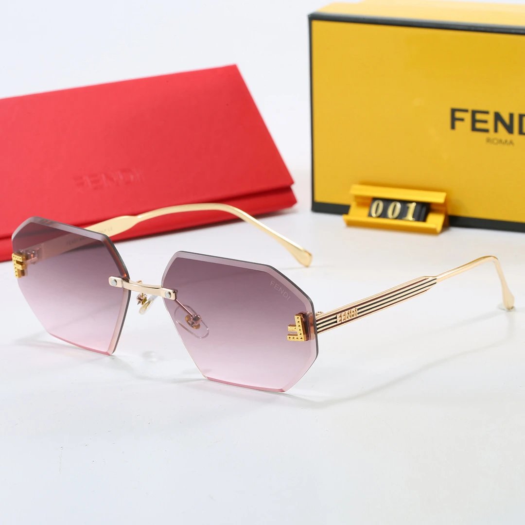 Fendi Brown Tinted Lens Designer Sunglasses, Polished Frame Style 04