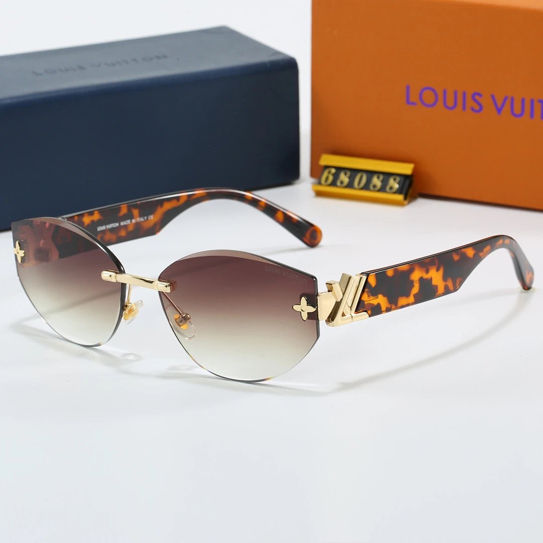 Louis Vuitton Tinted Lens Square Sunglasses, Polished Frame Style 31