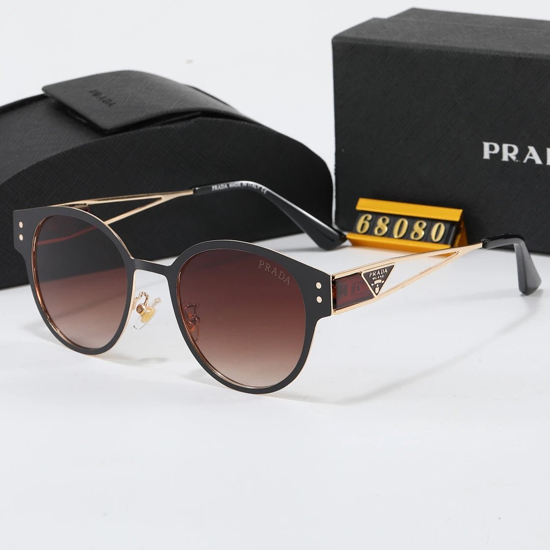 Prada Black Tinted Lens Square Sunglasses, Polished Frame Style 34