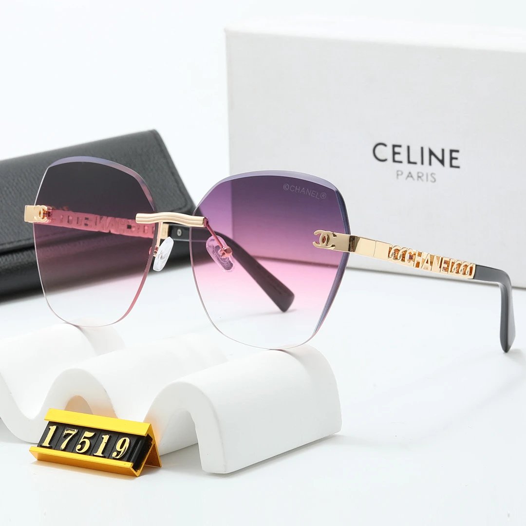 Chanel Black Tinted Lens Designer Sunglasses, Polished Frame Style 01
