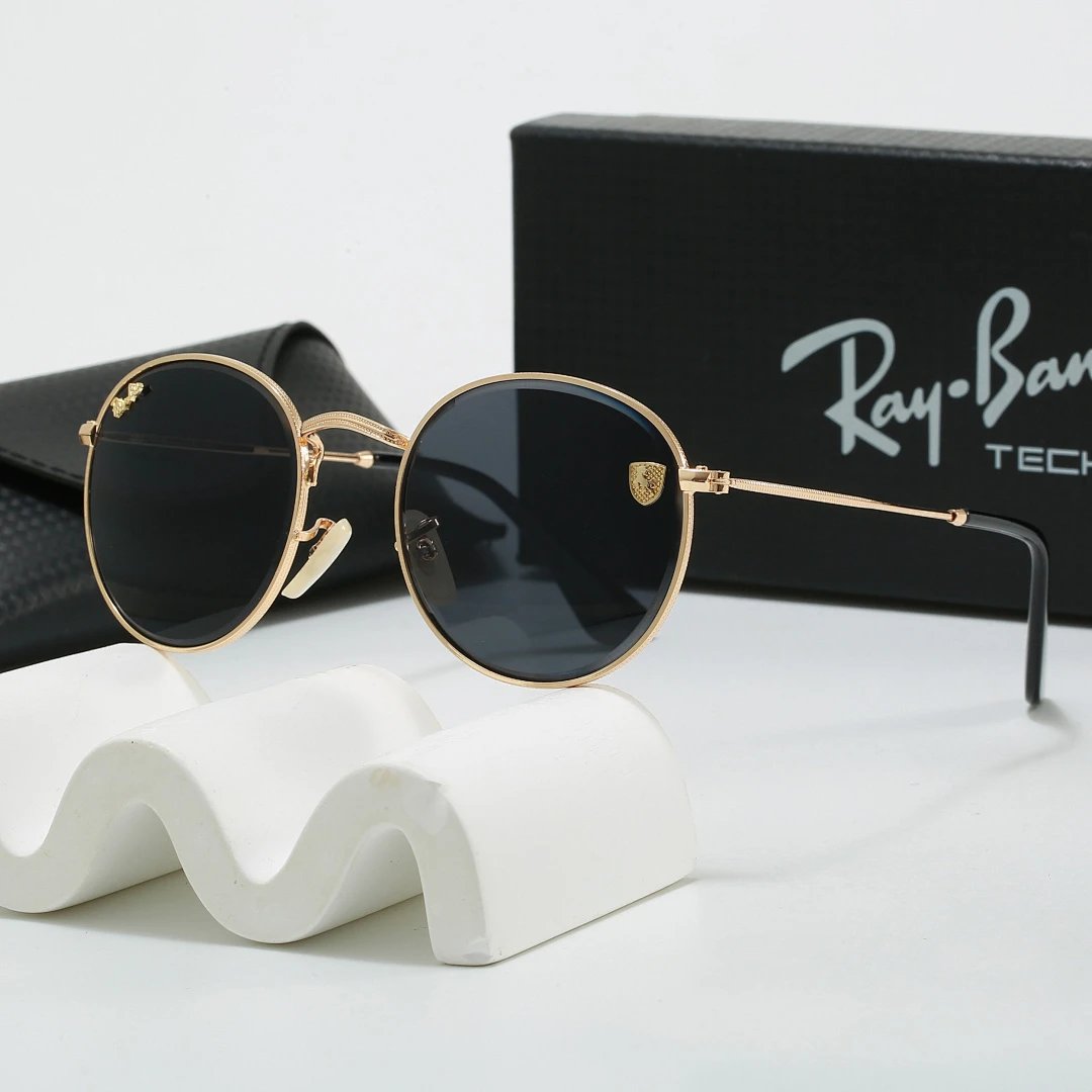 Ray-Ban Black Tinted Lens Metal Frame Sunglasses, Classic Style 07