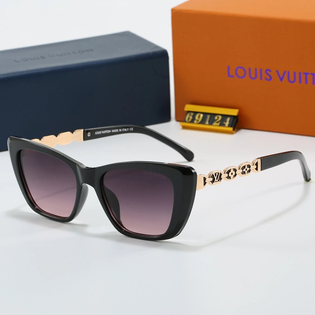 Louis Vuitton Tinted Lens Square Sunglasses, Polished Frame Style 18