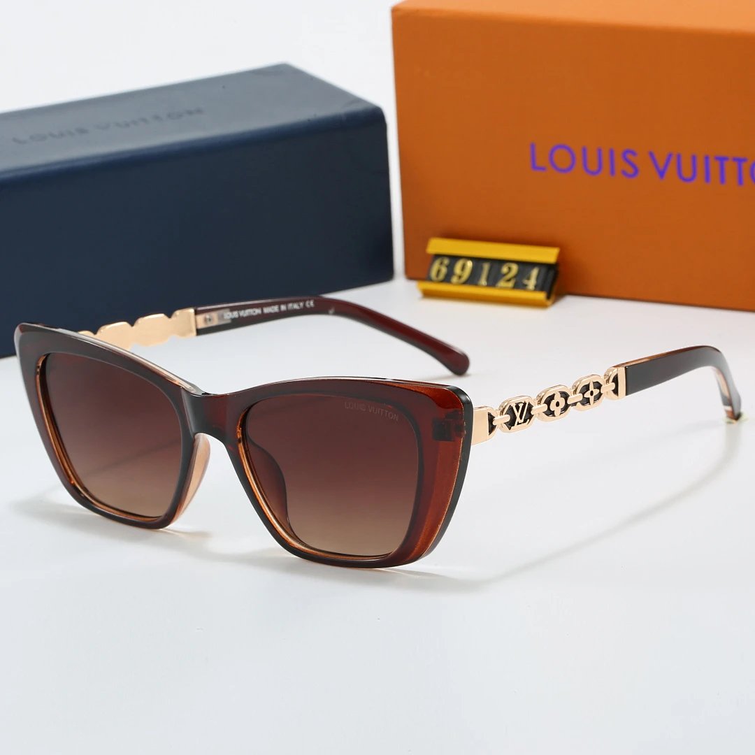 Louis Vuitton Tinted Lens Square Sunglasses, Polished Frame Style 16