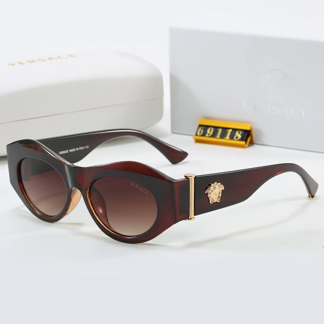 Versace Tinted Lens Square Sunglasses, Polished Frame Style 28