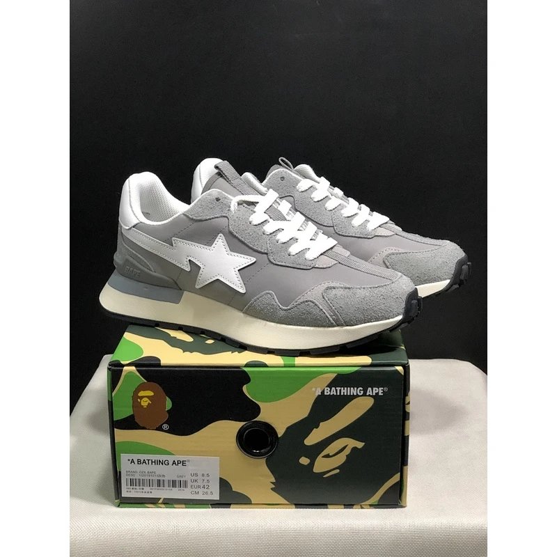 BAPE STA Low Top Sneakers low-top Grey White - Style 6