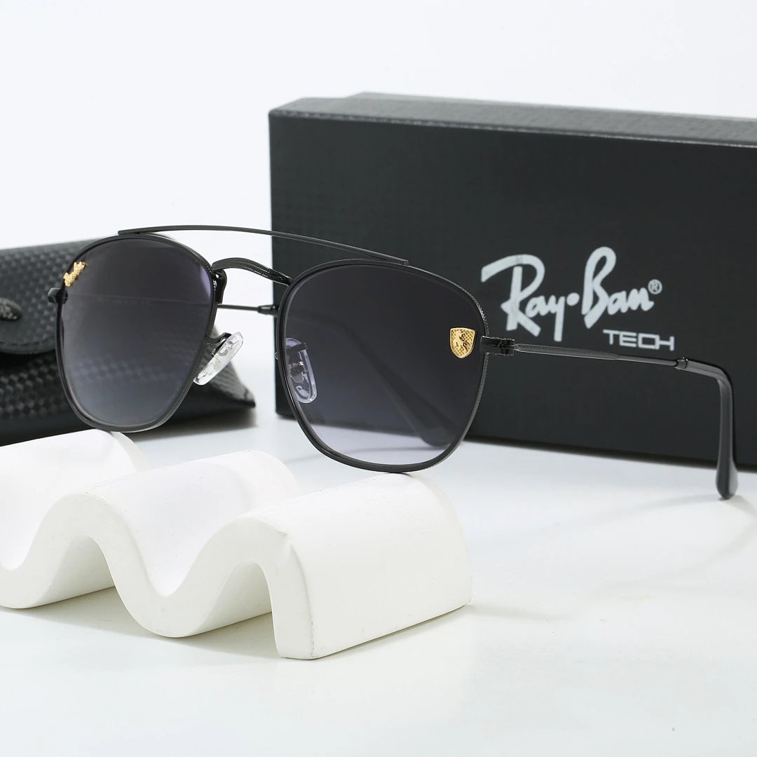 Ray-Ban Black Tinted Lens Metal Frame Sunglasses, Classic Style 04