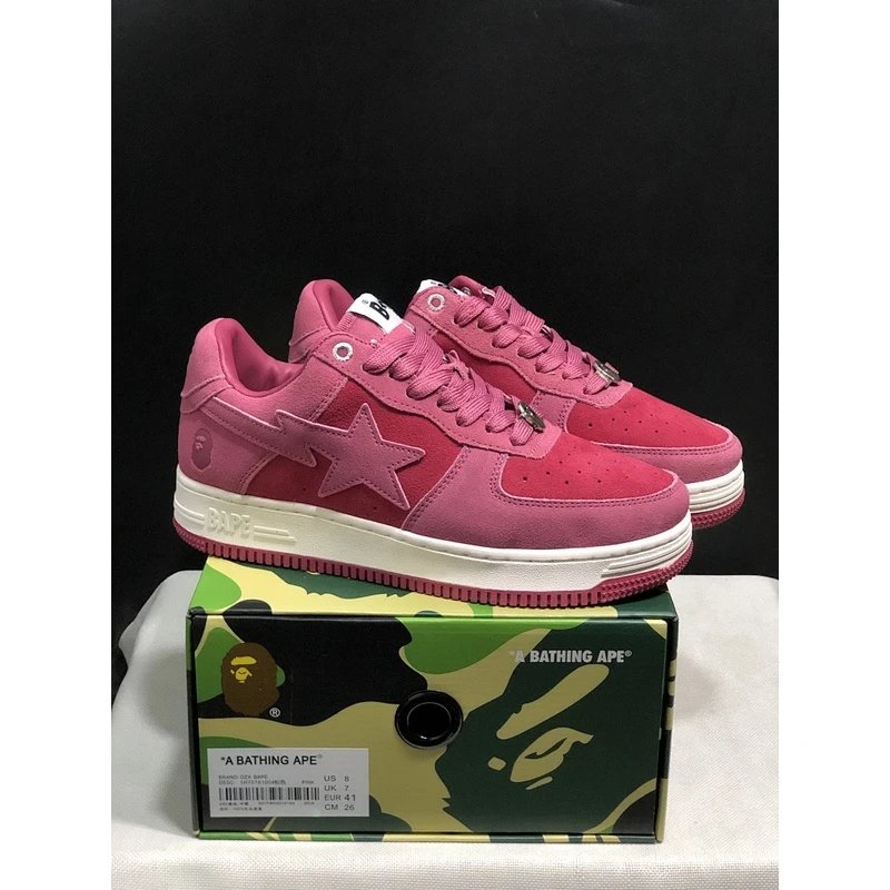 BAPE STA Low Top Sneakers low-top Red - Style 17