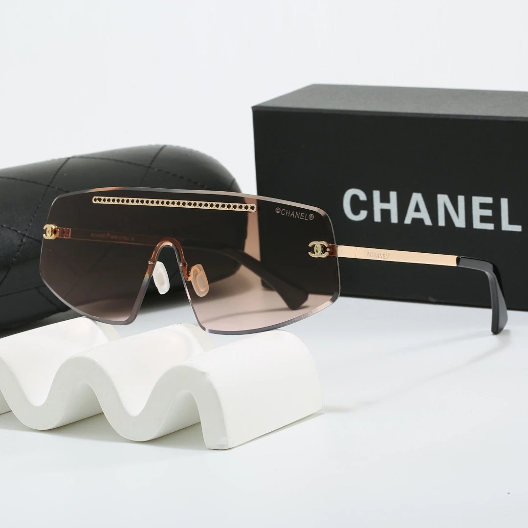 Chanel Black Tinted Lens Square Sunglasses, Polished Frame Style 16