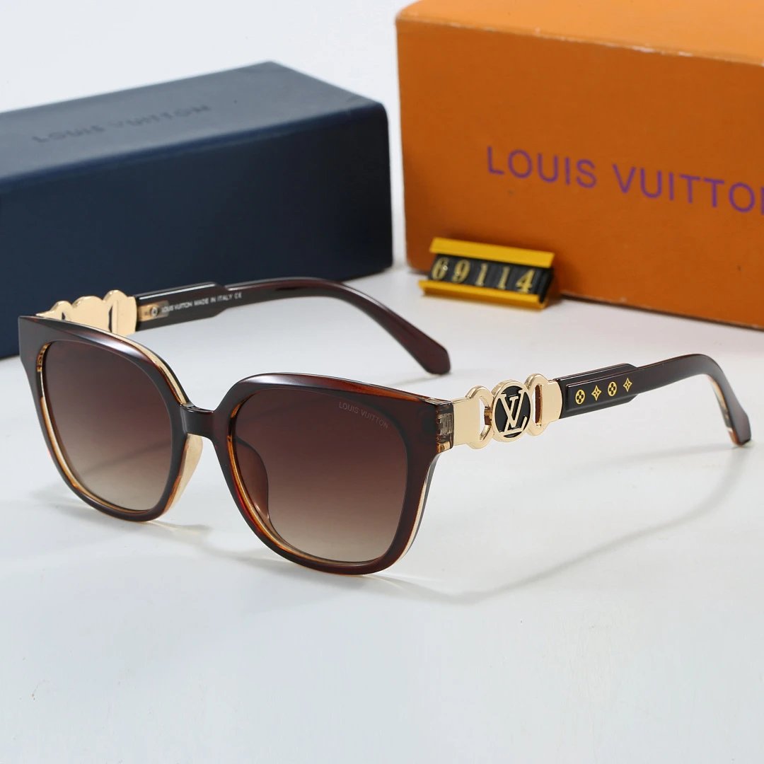 Louis Vuitton Tinted Lens Designer Sunglasses, Polished Frame Style 02