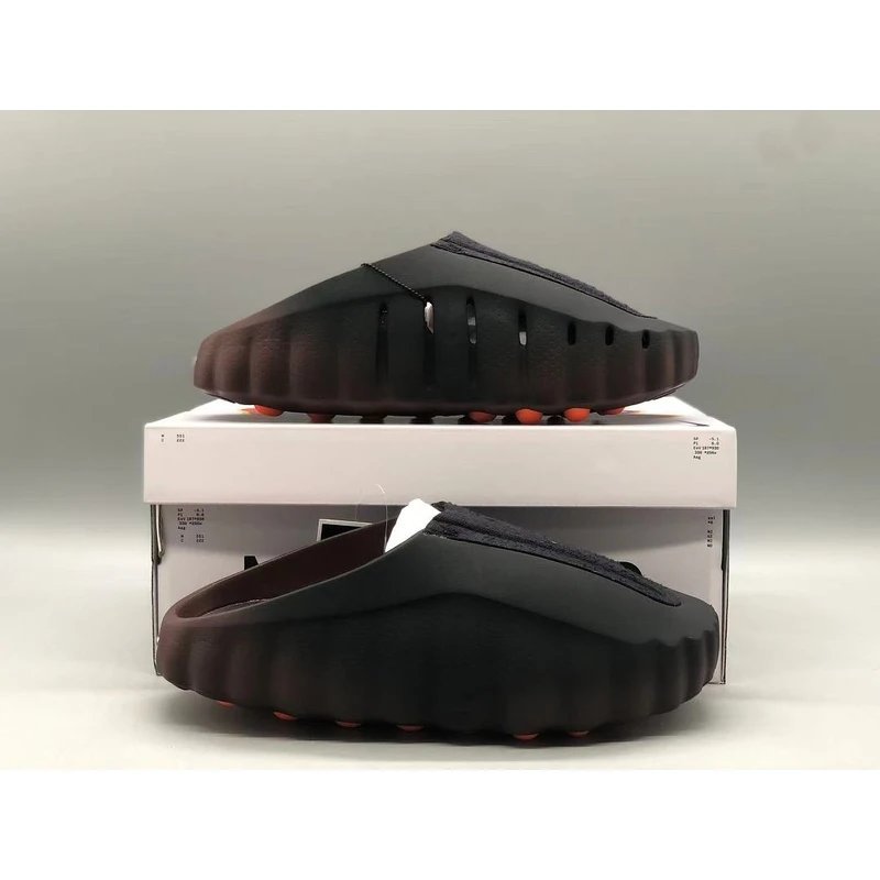 Nike Mind 001 Flyknit QS Slides - Black Orange Gradient Style 15