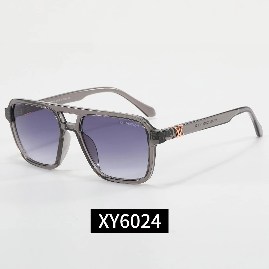 Louis Vuitton Gray Tinted Lens Square Sunglasses, Polished Frame Style 14