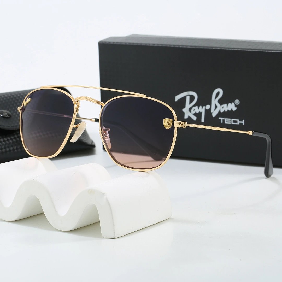 Ray-Ban Black Tinted Lens Metal Frame Sunglasses, Classic Style 05