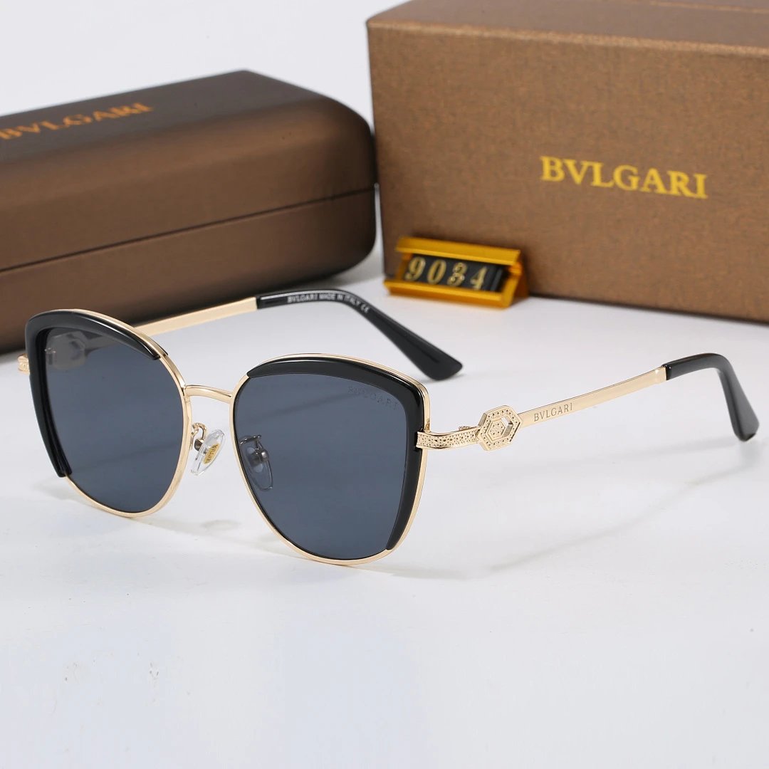 Bvlgari Tinted Lens Square Sunglasses, Polished Frame Style 15