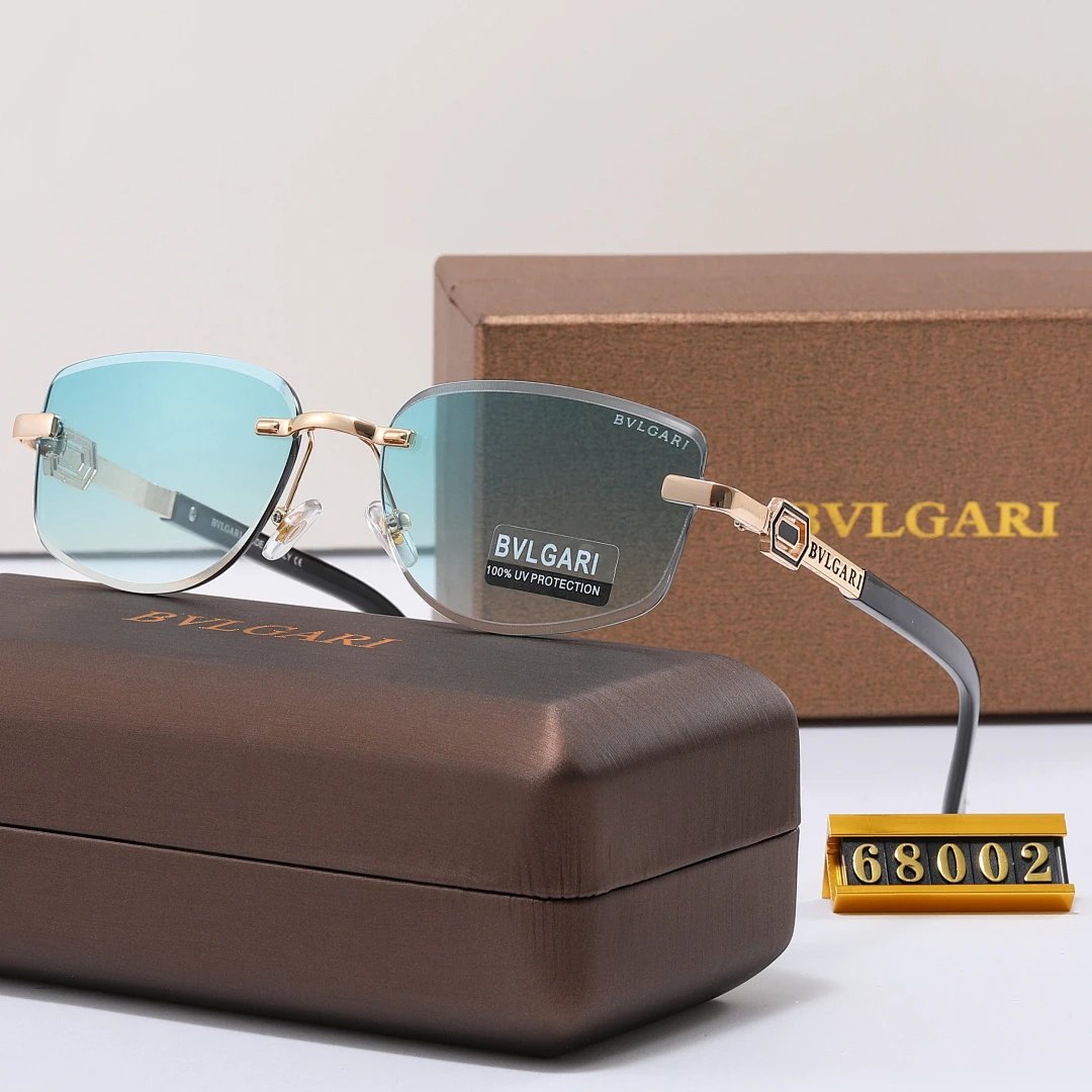 Bvlgari Tinted Lens Square Sunglasses, Polished Frame Style 34