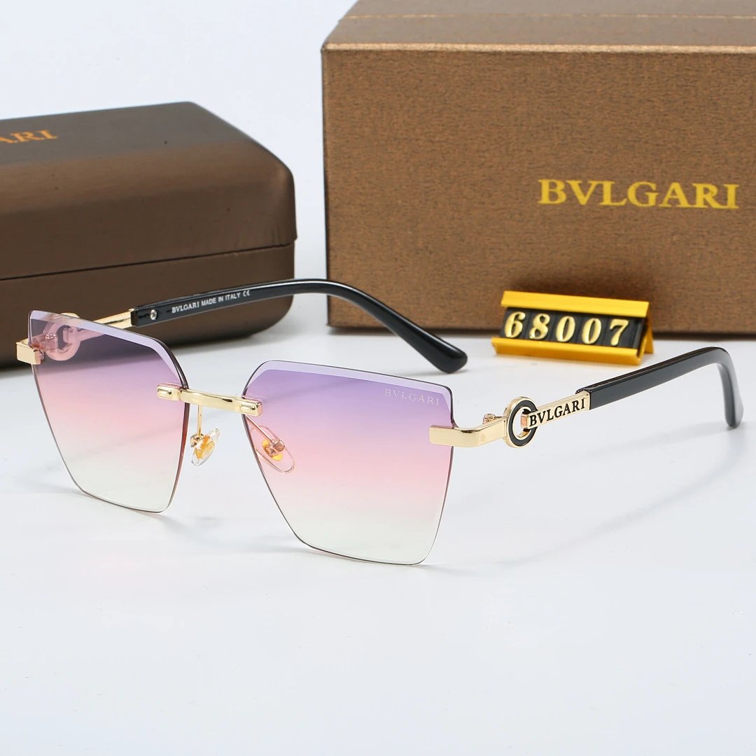 Bvlgari Tinted Lens Square Sunglasses, Polished Frame Style 14