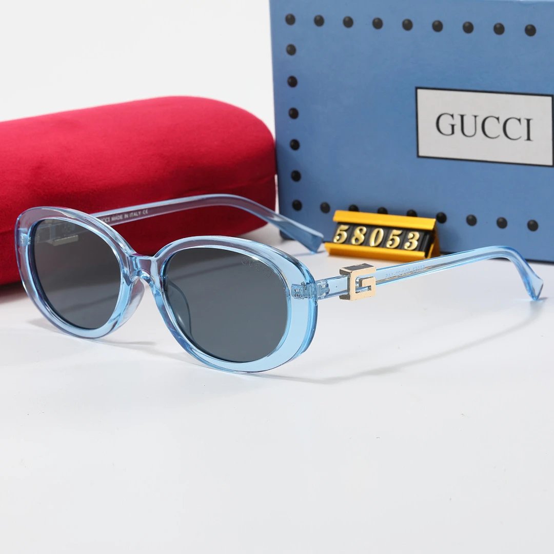Gucci Tinted Lens Square Sunglasses, Polished Frame Style 01