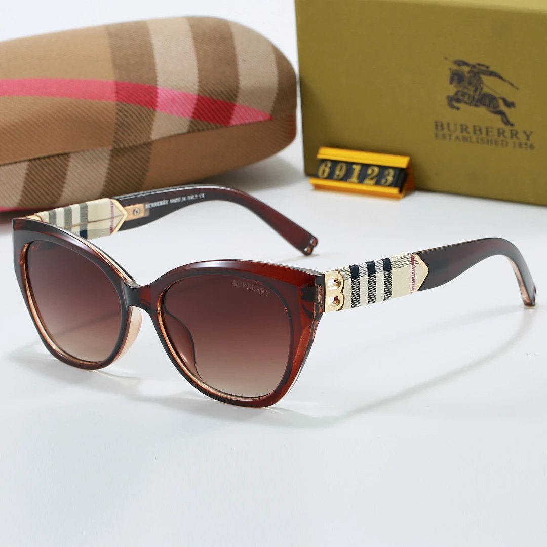Burberry Brown Tinted Lens Square Sunglasses, Polished Frame Style 20
