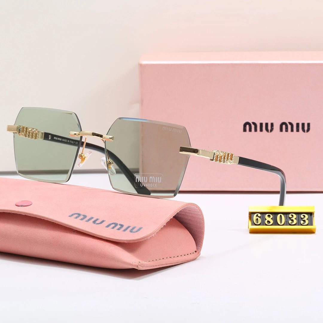 Miu Miu Brown Tinted Lens Square Sunglasses, Polished Frame Style 31