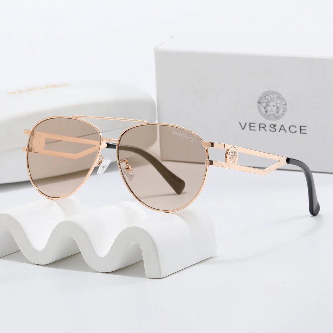 Versace Tinted Lens Square Sunglasses, Polished Frame Style 27